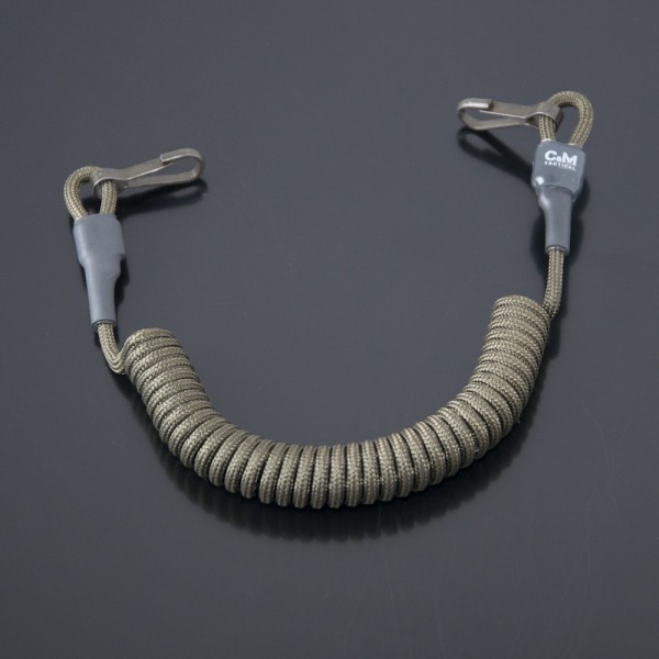 Страхувальний шнур під карабіни з двома карабінами олива